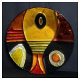 Abstract style glass center bowl