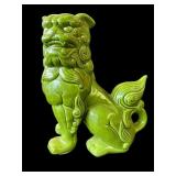 Vintage green ceramic foo dog
