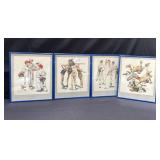 Lot of 4 framed Norman Rockwell prints