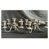Pair of silver plate candelabras