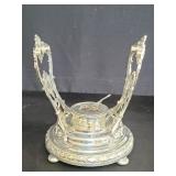 Sterling silver tea kettle stand with burner