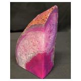 Pink agate geode stone