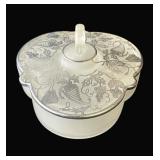 Vintage frosted glass candy dish