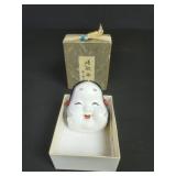 Asian vintage ceramic wall mask