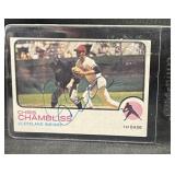 Vintage Chris Chambliss  autographed card