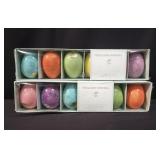 12 Williams Sonoma alabaster decorative eggs