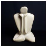 Mid century chalk and ceramic sculpture