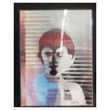 Signed self portrait wash/pencil info on verso