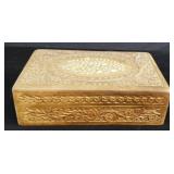 Carved wood trinket box