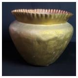Vintage brass flower pot