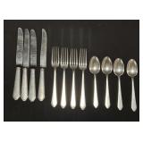Group of sterling silver flatware by Treasure