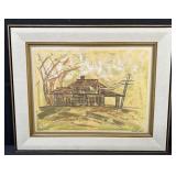 Framed signed screen print on paper James Tatum