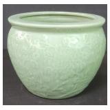 Celadon ceramic flower pot