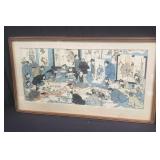 Vintage Japanese wood block print