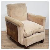 Art Deco velvet lounge chair