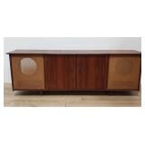 Mid-century modern walnut stereo cabinet