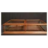 Antique oak countertop display case