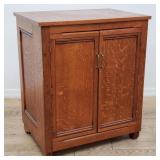 Arts & crafts-style oak cabinet