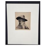 Pencil signed and titled etching unframed