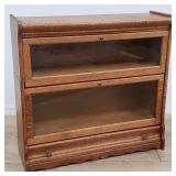 Antique 2-piece oak lawyer