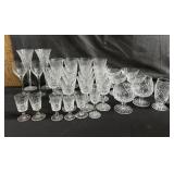 Lot of 32 crystal glasses
