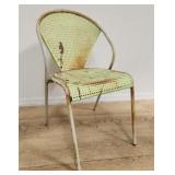 Vintage  metal art deco chair  18" x 19" x 32"