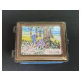 Kelvin Chen hand painted enamel trinket box