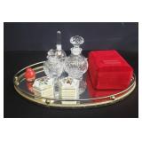 Vanity tray with 7 items