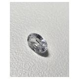 1.25ct white zircon gemstone 7 x 5mm
