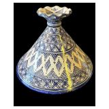 Vintage Moroccan style ceramic Tagine lid