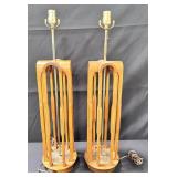 Pair of mid century modern table lamps