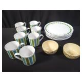 Group of Cera-Stone by Jonas Roberts cups and