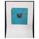 Pencil signed and titled mixed media abstract