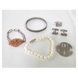 Group of sterling silver jewelry