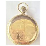Waltham 14k gold plated pocket watch