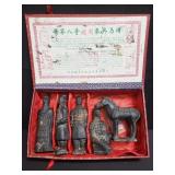 Vintage Chinese terracotta warriors w/case