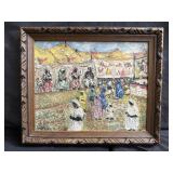 Framed signed oil on board Impressionism