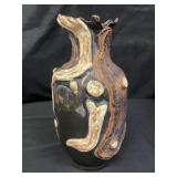 Mixed media abstract pottery