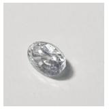 1.70ct white zircon 7x5mm gemstone in gem box