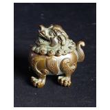 Vintage Asian bronze foo dog burner