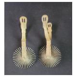 Antique colonial brass spurs