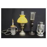 Group of vintage lamps