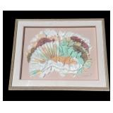 Framed signed layered paper art