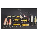 Collection of vintage fishing lures