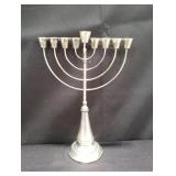 Sterling silver weighted menorah by Hazorfim