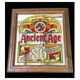 Vintage Ancient Age beer advertisement mirror sign
