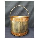 Vintage copper and brass bucket