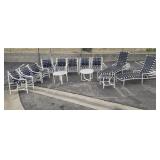 14-piece vintage aluminum patio set