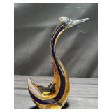 Hand blown glass bird figurine