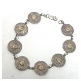 Silver shield bracelet